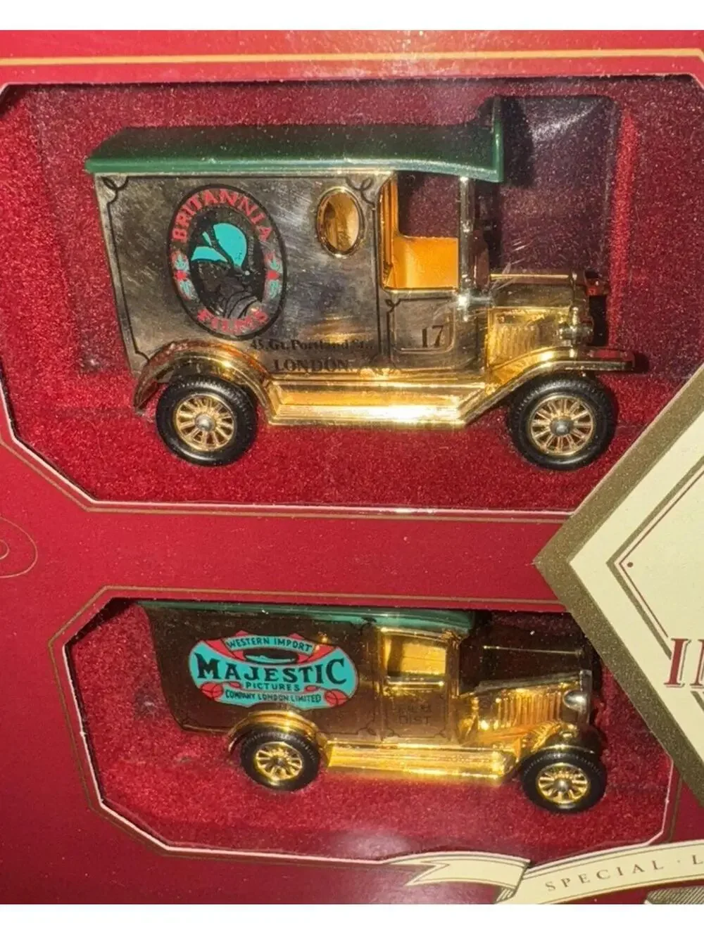 Lledo The Golden Days Of The Film Industry Collection 24K Gold Plated Limited Ed